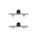 Ver imagem 6 de Kit 2 Prateleiras 30cm com Suporte Organização Livros Decoração Elan Cinza