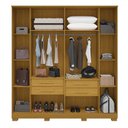 Ver imagem 3 de Guarda-roupa Casal Jamile 6 Portas 4 Gavetas 100% Mdf Cinamomo/off White - Acp Móveis