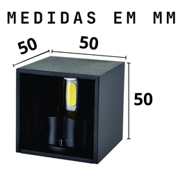 Arandela Mini Led 2w 3000k Facho Ajustável Preta - Áreas Internas - 7
