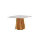Ver imagem 5 de Conjunto de Jantar Mesa Áustria 0,90x0,90 Tampo MDF/Vidro com 4 Cadeiras Catar Yescasa Marrom/Castanho Cinamomo/Capuccino/Off White