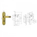 Ver mais imagens de Kit com 2 Fechaduras Banheiro e Externa Espelho Aço 40mm Torino MGM Amarelo/Dourado