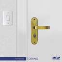 Ver imagem 7 de Kit com 2 Fechaduras Banheiro e Externa Espelho Aço 40mm Torino MGM Amarelo/Dourado