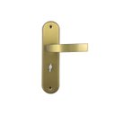 Ver imagem 2 de Kit com 2 Fechaduras Banheiro e Externa Espelho Aço 40mm Torino MGM Amarelo/Dourado