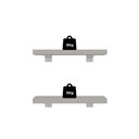 Ver imagem 5 de Kit 2 Prateleiras 30cm com Suporte Organização Livros Decoração Elan Cinza
