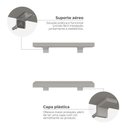 Ver imagem 6 de Kit 2 Prateleiras 30cm com Suporte Organização Livros Decoração Elan Cinza