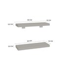 Ver imagem 4 de Kit 2 Prateleiras 30cm com Suporte Organização Livros Decoração Elan Cinza