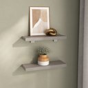 Ver imagem 1 de Kit de Prateleiras Elan 300x100x25 com Suporte Organização Decoração