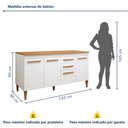 Ver imagem 3 de Balcão 4 Portas e 2 Gavetas Toronto