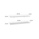 Ver imagem 4 de Kit 2 Prateleiras 60cm com Suporte Organização Livros Decoração Elan Branco