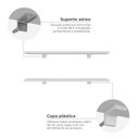 Ver imagem 7 de Kit 2 Prateleiras 60cm com Suporte Organização Livros Decoração Elan Branco