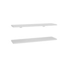 Ver imagem 3 de Kit 2 Prateleiras 60cm com Suporte Organização Livros Decoração Elan Branco