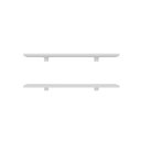 Ver imagem 2 de Kit 2 Prateleiras 60cm com Suporte Organização Livros Decoração Elan Branco