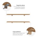 Ver imagem 7 de Kit de Prateleiras Elan 600x150x15 com Suporte Organização Decoração