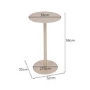 Ver imagem 6 de Mesa Lateral Apoio Redonda Estilo Industrial Wing Baixa