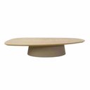 Ver imagem 1 de Mesa de Centro Omega Alta Carvalho Branco com Base Recouro Fendi 138 Cm - 67419