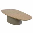 Ver imagem 2 de Mesa de Centro Omega Alta Carvalho Branco com Base Recouro Fendi 138 Cm - 67419