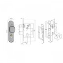 Ver imagem 6 de Kit com 2 Fechaduras Externa Stilo Bola Espelho Aço 40mm MGM Cinza/Alumínio