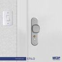 Ver mais imagens de Kit com 2 Fechaduras Externa Stilo Bola Espelho Aço 40mm MGM Cinza/Alumínio