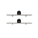 Ver imagem 5 de Kit 2 Prateleiras 60cm com Suporte Organização Livros Decoração Elan Cinza