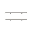Ver imagem 2 de Kit 2 Prateleiras 60cm com Suporte Organização Livros Decoração Elan Cinza