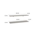 Ver imagem 4 de Kit 2 Prateleiras 60cm com Suporte Organização Livros Decoração Elan Cinza