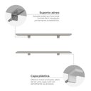Ver imagem 7 de Kit 2 Prateleiras 60cm com Suporte Organização Livros Decoração Elan Cinza