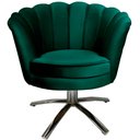 Ver imagem 3 de Kit Duas Poltronas Giratórias Pétalas Sued Premium Verde Musgo