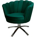 Ver imagem 2 de Kit Duas Poltronas Giratórias Pétalas Sued Premium Verde Musgo