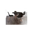 Ver imagem 2 de Conjunto de Mesa de Jantar Eames Eiffel Redonda 90 cm Tampo de Madeira Preto com 4 Cadeiras Pretas P