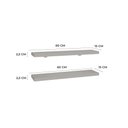 Ver imagem 4 de Kit 2 Prateleiras 60cm com Suporte Organização Livros Decoração Elan Cinza