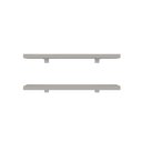 Ver imagem 2 de Kit 2 Prateleiras 60cm com Suporte Organização Livros Decoração Elan Cinza