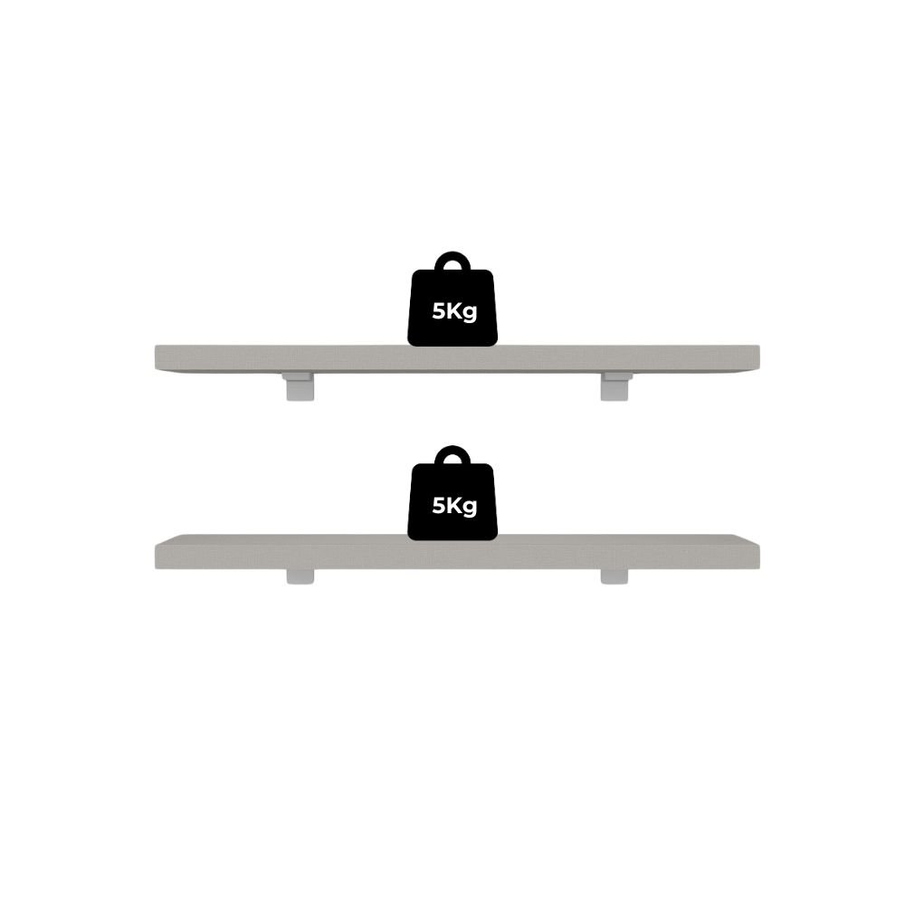 Kit de Prateleiras Elan 600x150x25 com Suporte Organização Decoração - 5