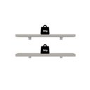 Ver imagem 5 de Kit de Prateleiras Elan 600x150x25 com Suporte Organização Decoração