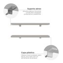 Ver imagem 6 de Kit 2 Prateleiras 60cm com Suporte Organização Livros Decoração Elan Cinza