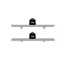 Ver imagem 5 de Kit 2 Prateleiras 60cm com Suporte Organização Livros Decoração Elan Cinza