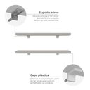 Ver imagem 6 de Kit de Prateleiras Elan 600x150x25 com Suporte Organização Decoração