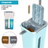 Flat Mop com Balde Rodo Lava e Seca Limpeza Casa com Refil - 9