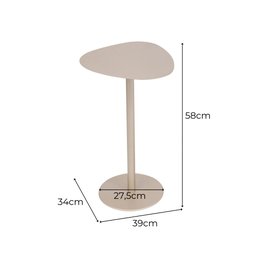 Mesa Lateral Wing Baixa Organica 39x34cm Decoração Moderna - 6