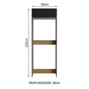 Ver imagem 2 de Porta Geladeira Glamy 1 Porta Basculante Rustic Preto