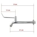 Ver imagem 2 de 3159 - Torneira Clínica Hospitalar Metal Cromado Reta 21cm para Parede Alavanca Cotovelo