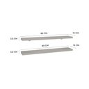 Ver imagem 4 de Kit 2 Prateleiras 80cm com Suporte Organização Livros Decoração Elan Cinza