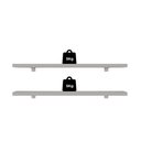 Ver imagem 5 de Kit 2 Prateleiras 80cm com Suporte Organização Livros Decoração Elan Cinza