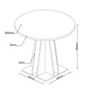 Ver imagem 3 de Mesa de Jantar 4 Lugares Redondo Tampo de MDF Full Cobre/Cinza - Casa Giulia
