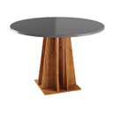Ver imagem 1 de Mesa de Jantar 4 Lugares Redondo Tampo de MDF Full Cobre/Cinza - Casa Giulia