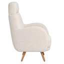 Ver imagem 4 de Poltrona de Amamentação com Puff Laura Pés Palito Bouclé Off White - Nexta Casa