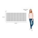 Ver imagem 5 de Cabeceira Modulada Painel para Cama Box Casal 140cm 7 Módulos Liora Branco