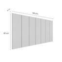 Ver imagem 4 de Cabeceira Modulada Painel para Cama Box Casal 140cm 7 Módulos Liora Branco
