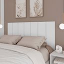 Ver imagem 1 de Cabeceira Modulada Painel para Cama Box Casal 140cm 7 Módulos Liora Branco