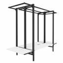 Ver imagem 1 de Conjunto Expositor De Loja 4 Araras 4 Prateleiras Cremalheira Mult Comac - Branco/Preto