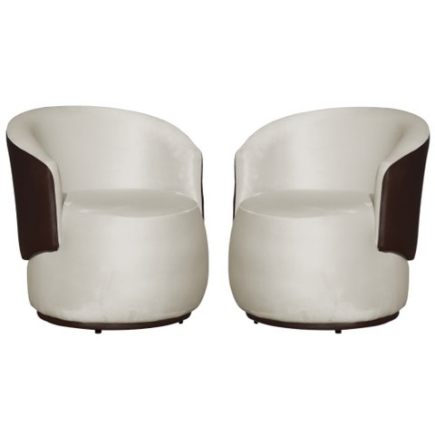 Kit 2 Poltronas para Recepção Decoração Sala Confortável - Veludo - Sv Decor:bege